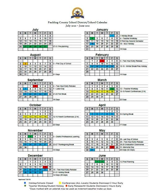PCSD calendar PCSD calendar